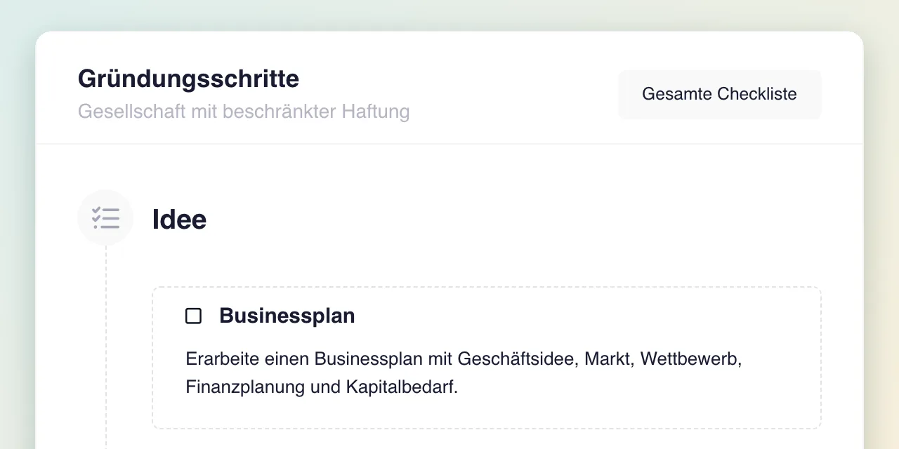 Gründungsschritte einer GmbH